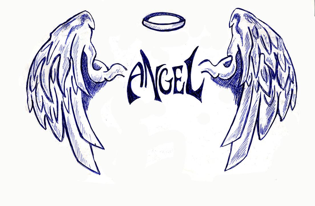 small angel wings tattoo