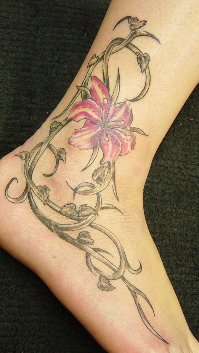 Flower Tribal Tattoo - flower tattoo