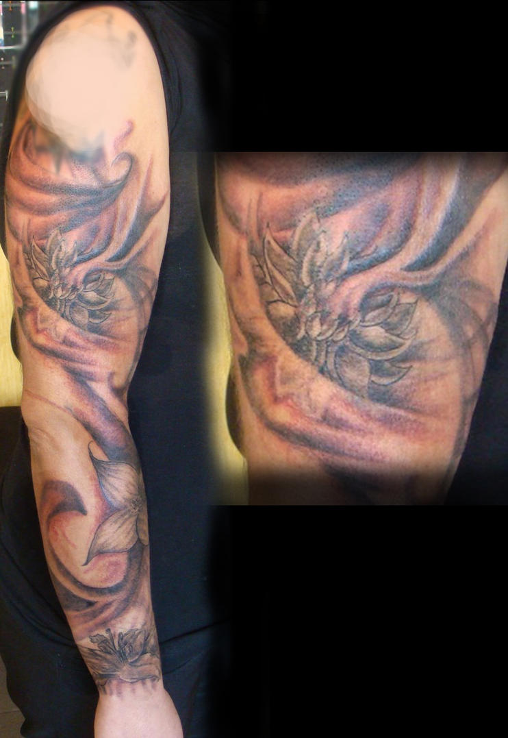 flower arm - flower tattoo