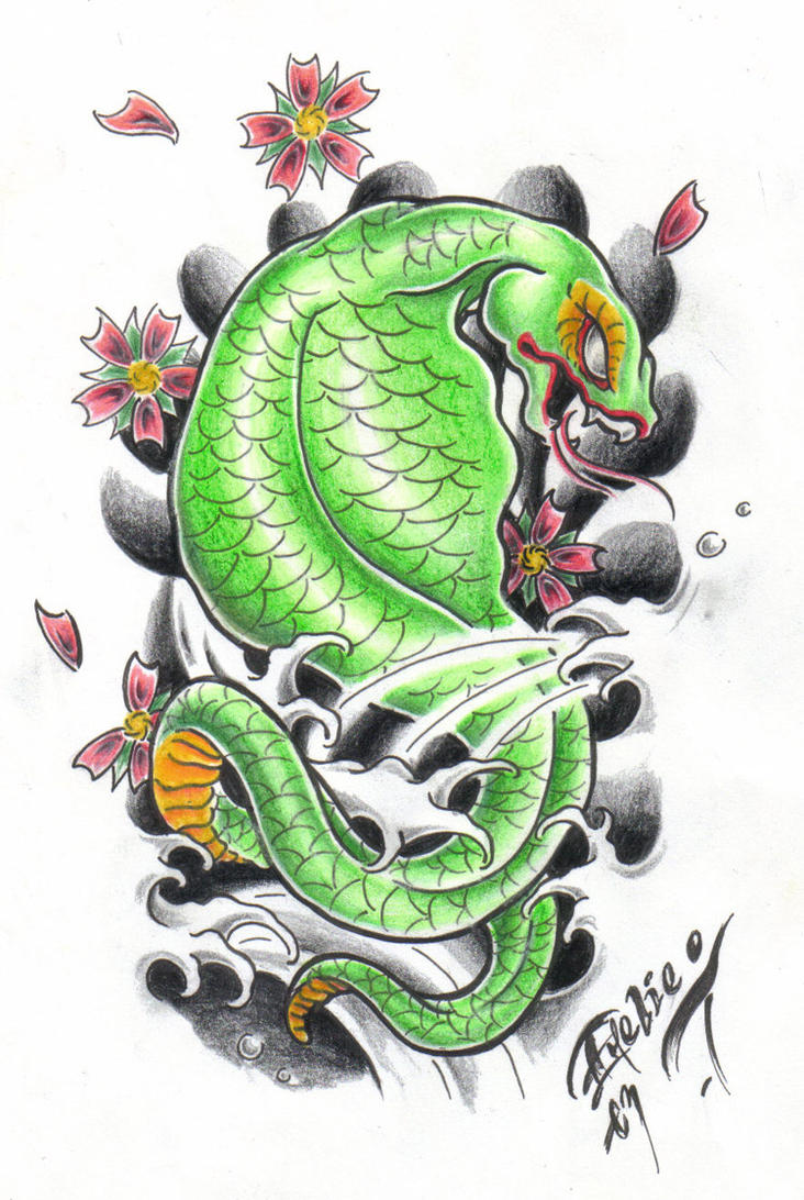 Japanese snake by BettieBoner