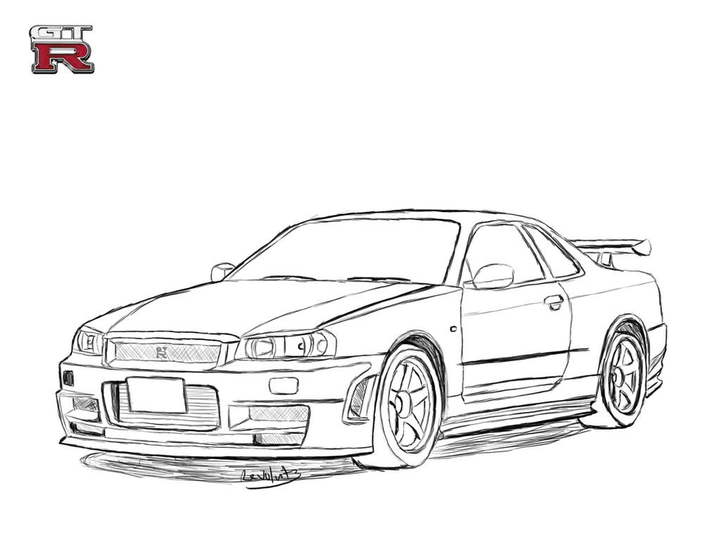 Nissan skyline sketch #5