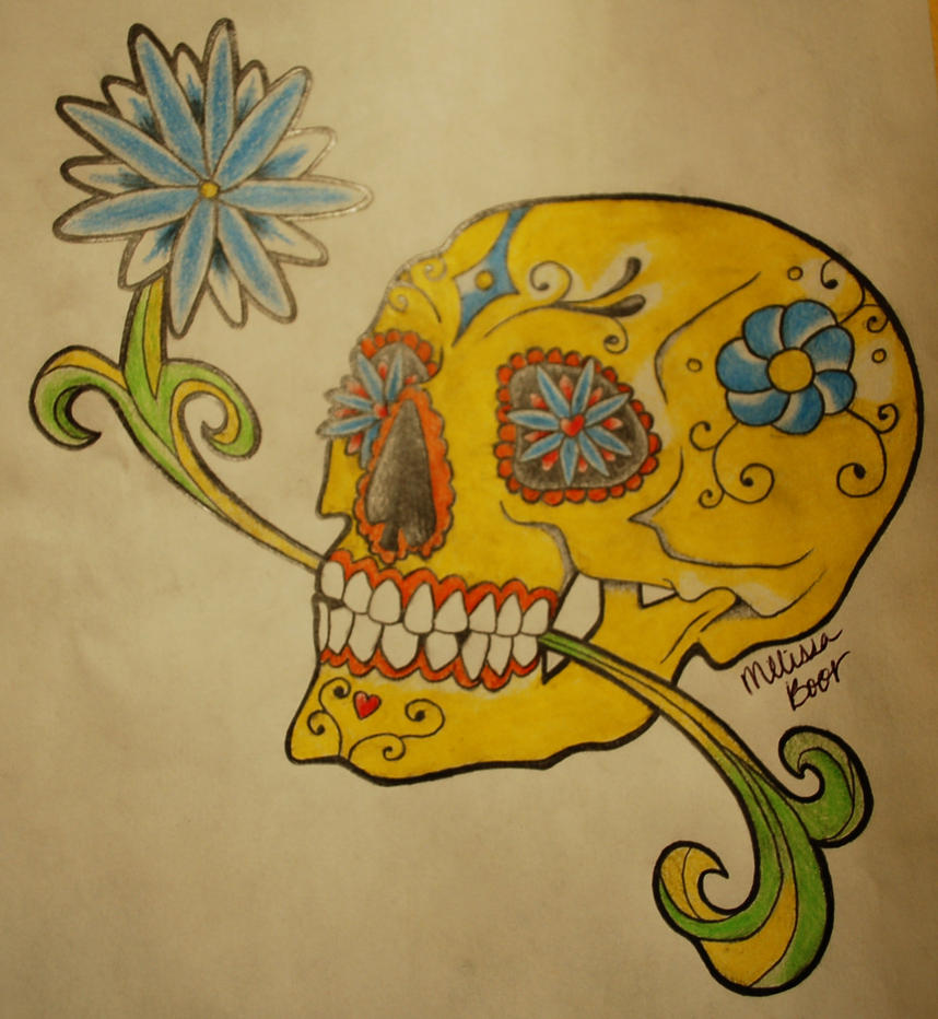 Candy Skull | Flower Tattoo