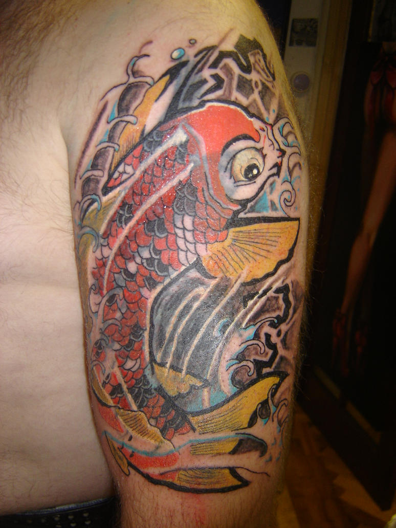 koi fish cover up by