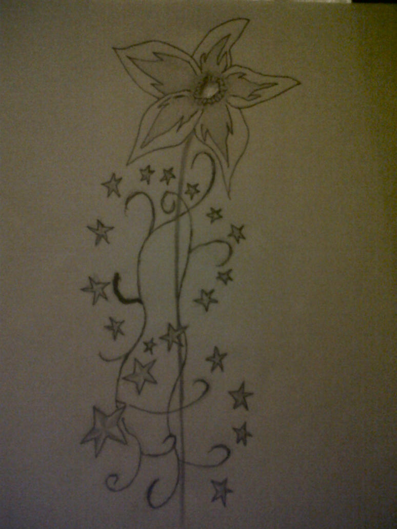 Flower and Stars | Flower Tattoo