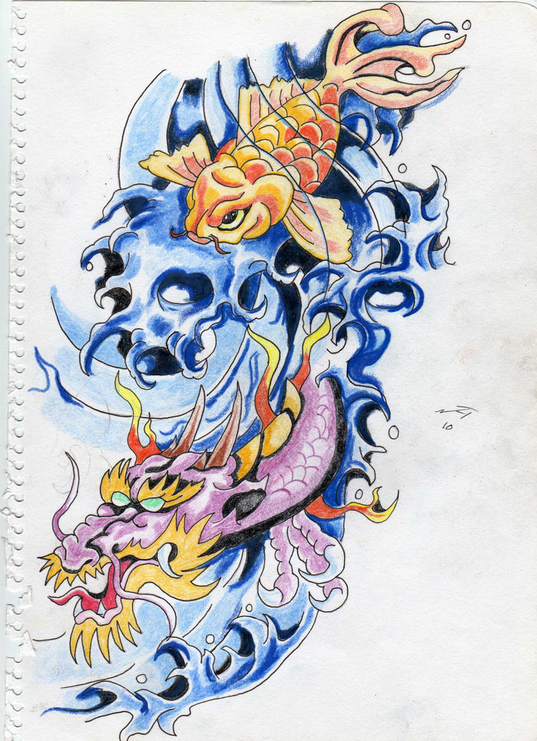 hip tattoo dragon