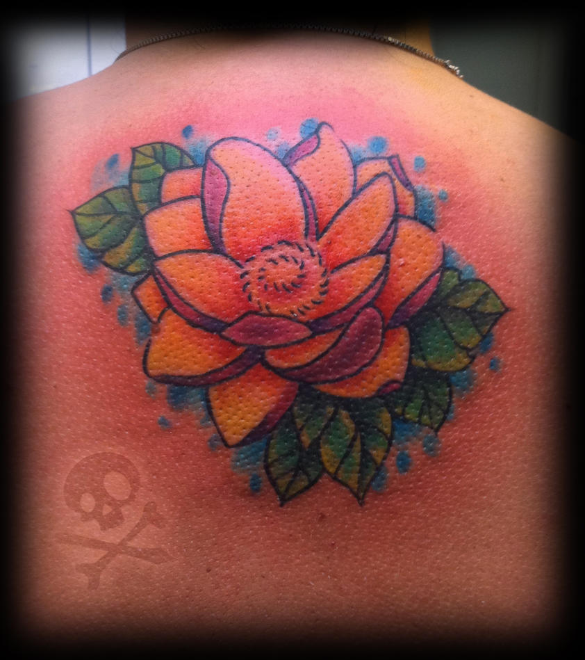 Lotus tattoo back by