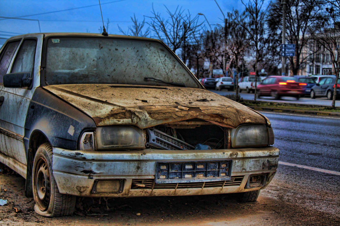 Rusty 10yearold romanian car