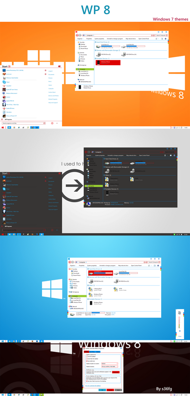 New version of simplex theme for Win8