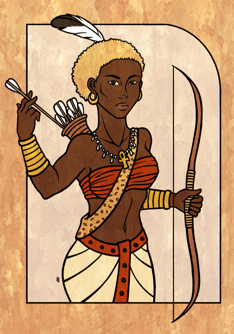commission__neith_the_nubian_archer_by_ilweran-d64gg0k.jpg