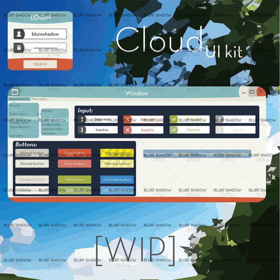 Blure Shadow - [WIP] Cloud UI Kit - RaGEZONE Forums