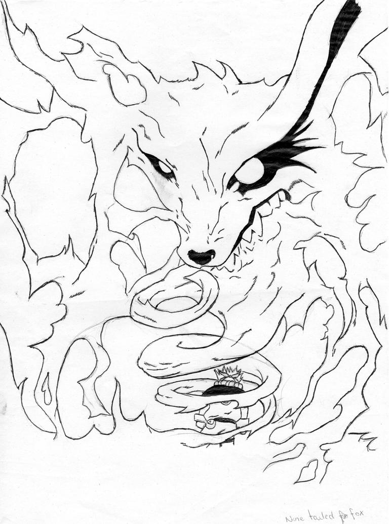 naruto nine tailed fox coloring pages - photo #27