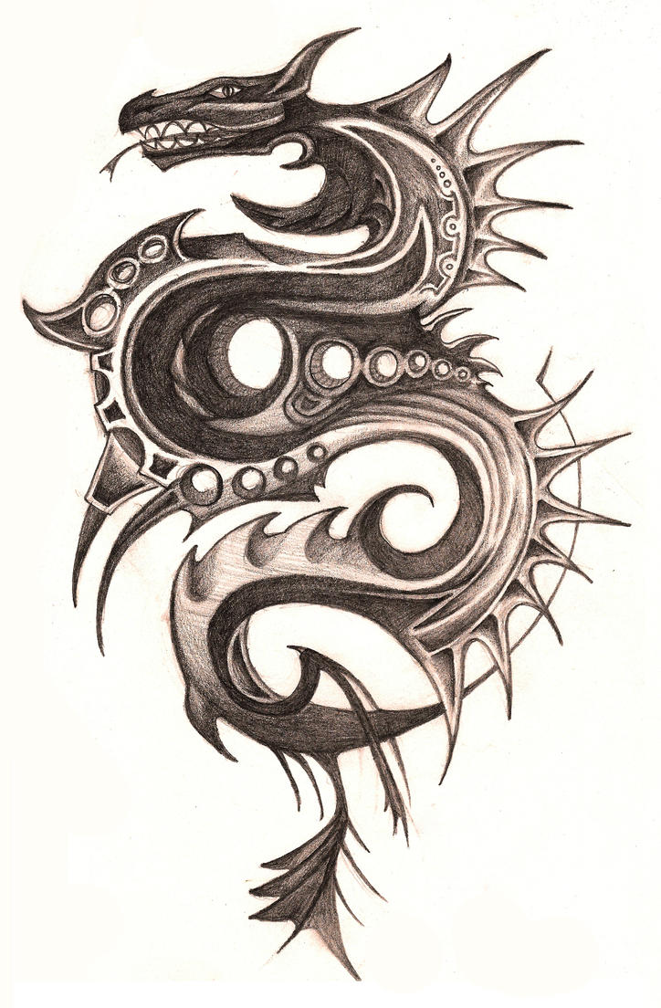 small henna dragon tattoo