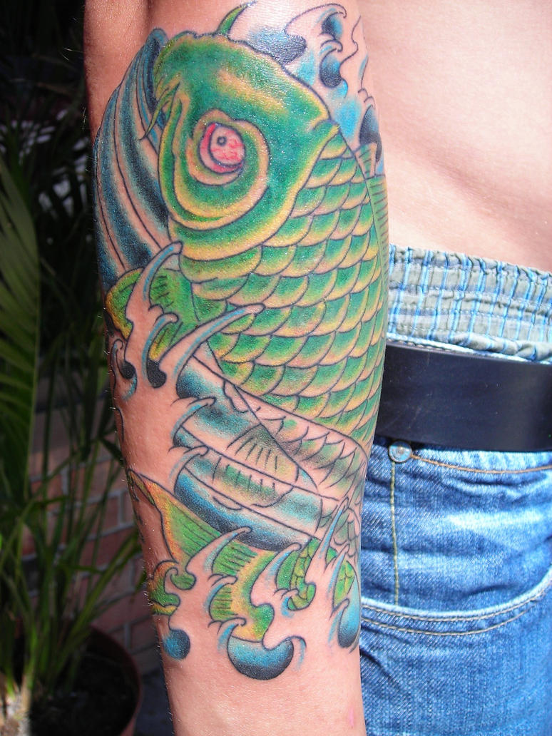 tattoo designs koi fish water
