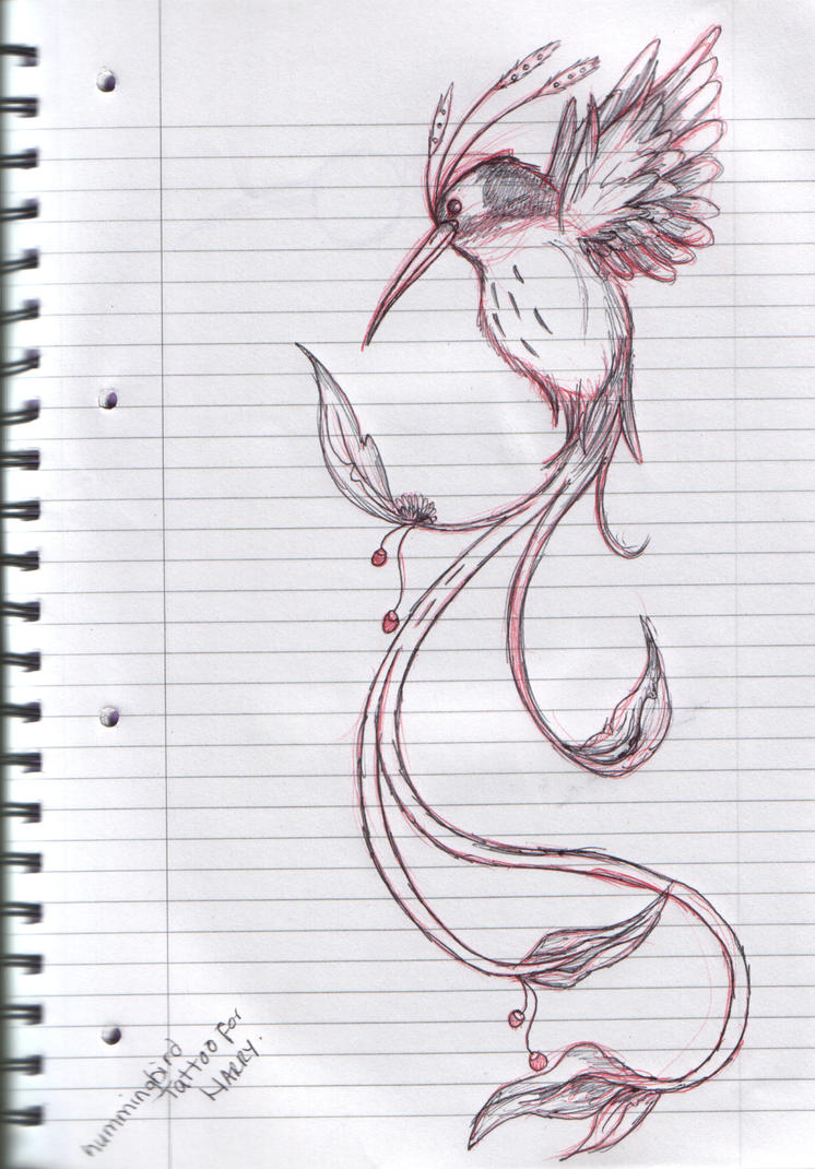 Hummingbird Tattoo Design Drawings