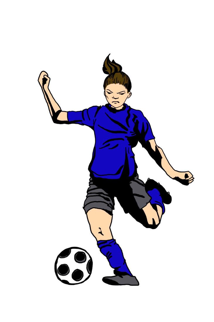 clipart of girl playing soccer - photo #13