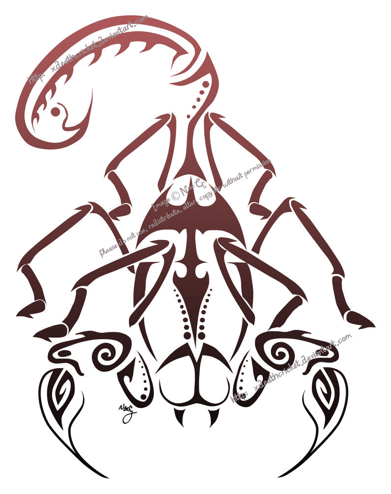 Scorpion Tribal Tattoo by