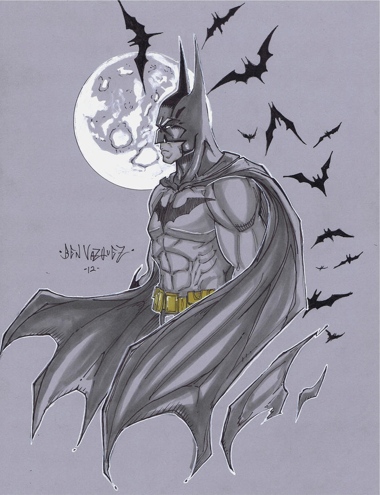Batman Drawing Batman warm up drawing. by