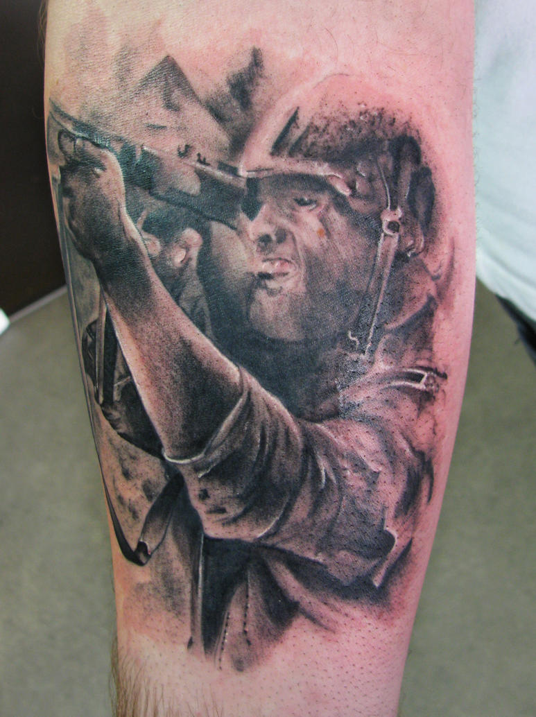 Soldier tattoo by dmtattoo