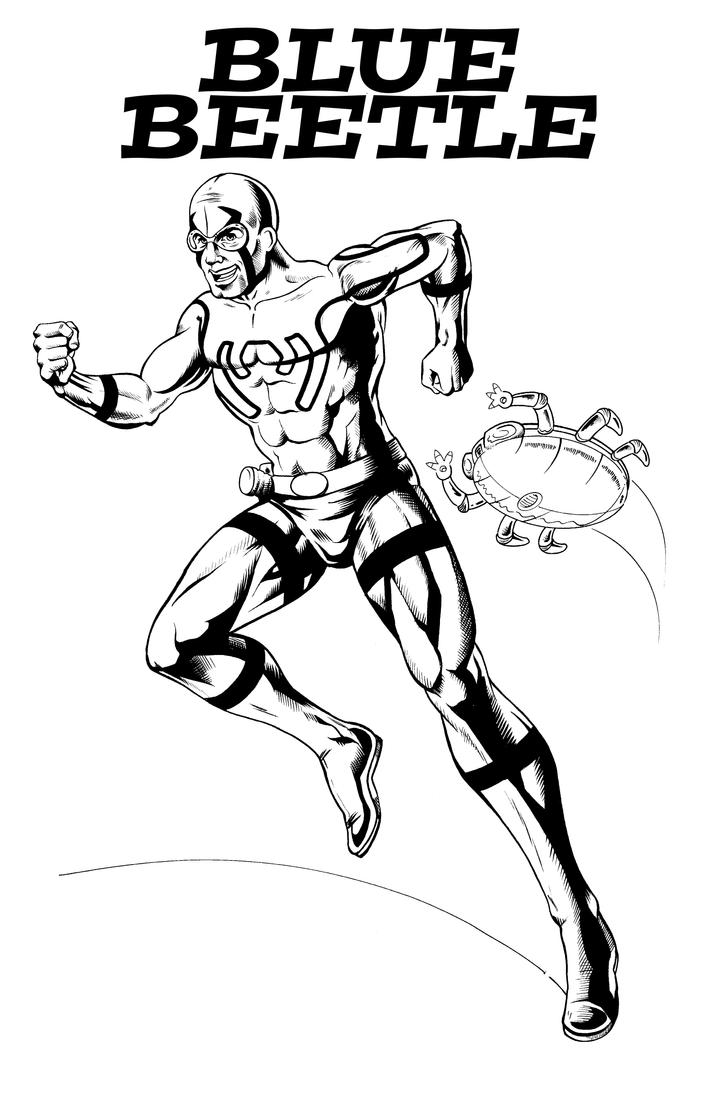 Blue Beetle Coloring Pages By Sketch Coloring Page