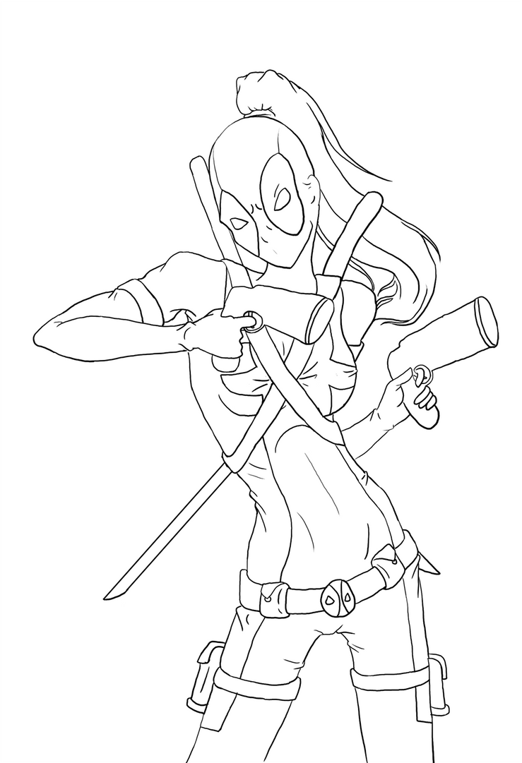 lady deadpool coloring pages - photo #21