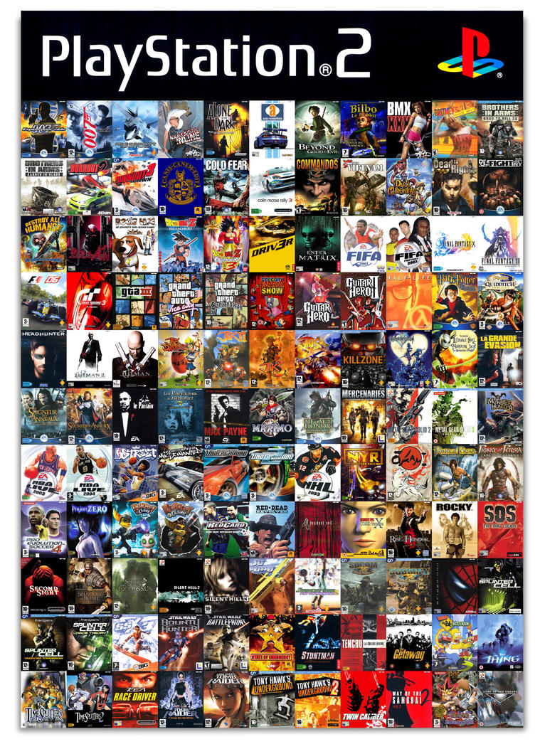 All the PlayStation2 games I ever bought by Seblecaribou on DeviantArt