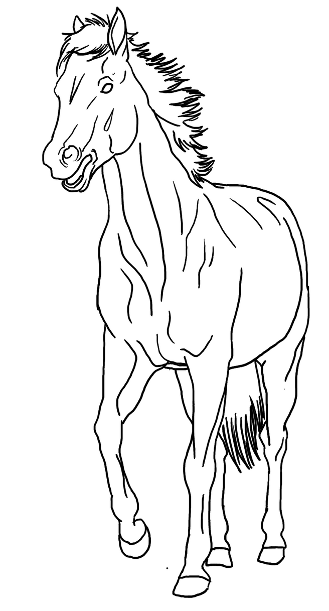 Horse with mouth open Lineart PUBLIC DOMAIN by Allicorn on deviantART