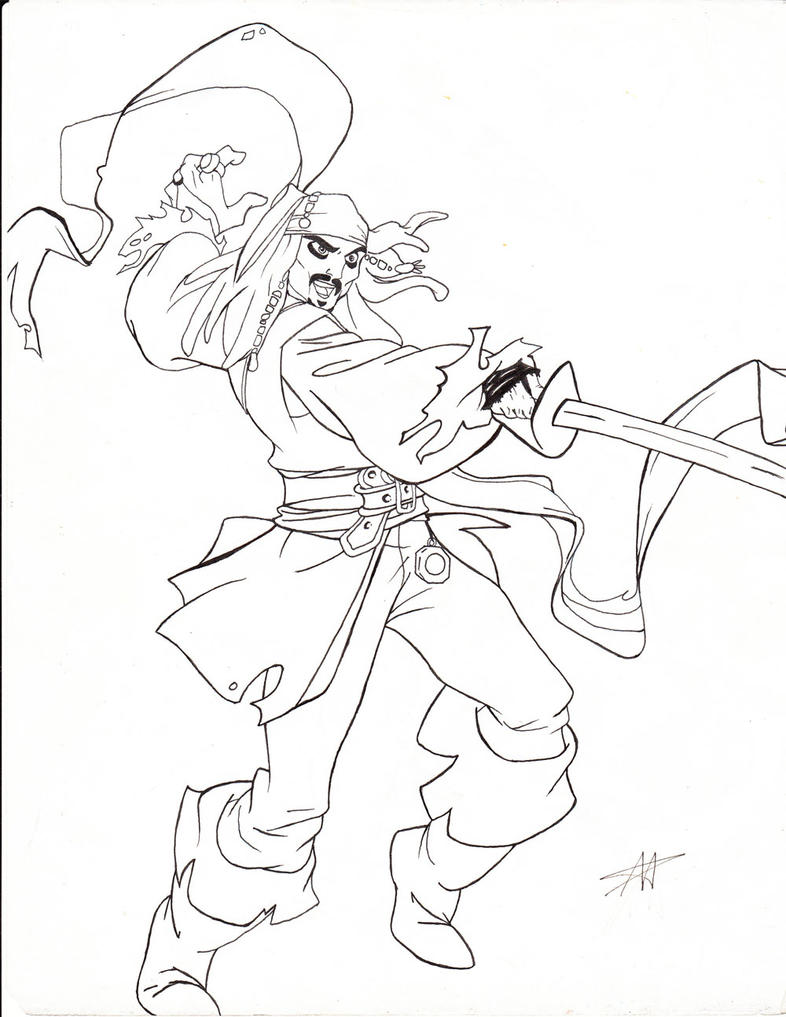 jack sparow coloring pages - photo #27