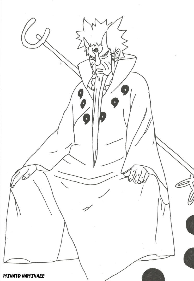 Naruto Sage Of Six Paths Coloring Pages Sketch Coloring Page